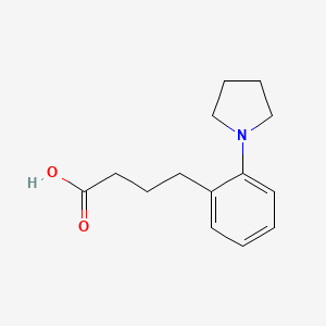 molecular formula C14H19NO2 B13483056 4-[2-(Pyrrolidin-1-yl)phenyl]butanoic acid 