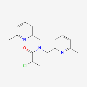 molecular formula C17H20ClN3O B13483064 2-chloro-N,N-bis[(6-methylpyridin-2-yl)methyl]propanamide 