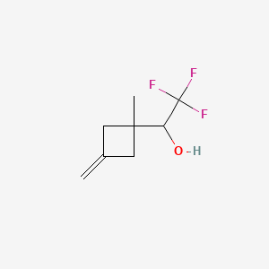 molecular formula C8H11F3O B13483072 2,2,2-Trifluoro-1-(1-methyl-3-methylidenecyclobutyl)ethan-1-ol 