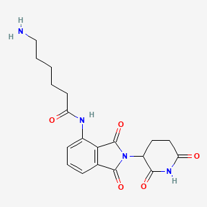 molecular formula C19H22N4O5 B13483074 6-Amino-N-(2-(2,6-dioxopiperidin-3-yl)-1,3-dioxoisoindolin-4-yl)hexanamide 