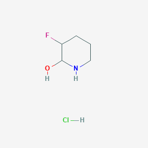 molecular formula C5H11ClFNO B13483078 3-Fluoropiperidin-2-ol hydrochloride 