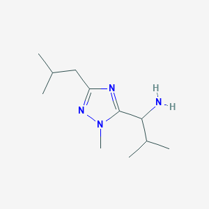 1-(3-Isobutyl-1-methyl-1h-1,2,4-triazol-5-yl)-2-methylpropan-1-amine