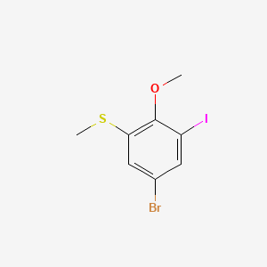 5-Bromo-1-iodo-2-methoxy-3-(methylsulfanyl)benzene