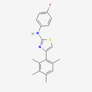 N-(4-fluorophenyl)-4-(2,3,4,6-tetramethylphenyl)-1,3-thiazol-2-amine