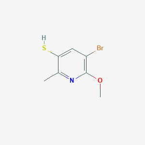 molecular formula C7H8BrNOS B13483114 5-Bromo-6-methoxy-2-methylpyridine-3-thiol 