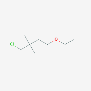 molecular formula C9H19ClO B13483153 1-Chloro-4-isopropoxy-2,2-dimethylbutane 