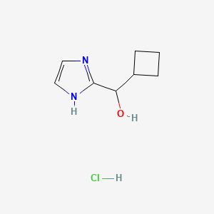 molecular formula C8H13ClN2O B13483167 cyclobutyl(1H-imidazol-2-yl)methanol hydrochloride 