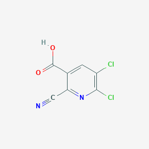 molecular formula C7H2Cl2N2O2 B13483209 5,6-Dichloro-2-cyanonicotinic acid 