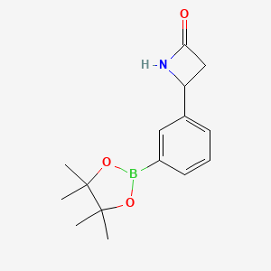 molecular formula C15H20BNO3 B13483229 4-(3-(4,4,5,5-Tetramethyl-1,3,2-dioxaborolan-2-yl)phenyl)azetidin-2-one 