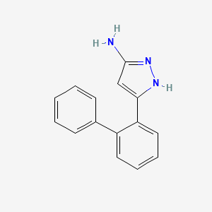 5-(2-phenylphenyl)-1H-pyrazol-3-amine