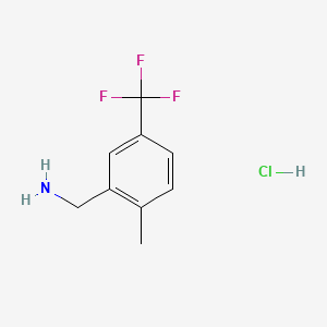 molecular formula C9H11ClF3N B13483243 1-[2-Methyl-5-(trifluoromethyl)phenyl]methanamine hydrochloride 