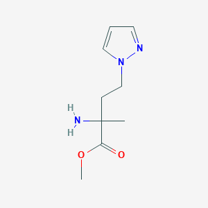 Methyl 2-amino-2-methyl-4-(1h-pyrazol-1-yl)butanoate