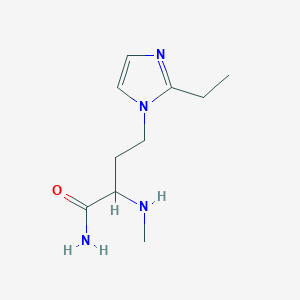 molecular formula C10H18N4O B13483250 4-(2-Ethyl-1h-imidazol-1-yl)-2-(methylamino)butanamide 