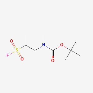 molecular formula C9H18FNO4S B13483262 tert-butyl N-[2-(fluorosulfonyl)propyl]-N-methylcarbamate 