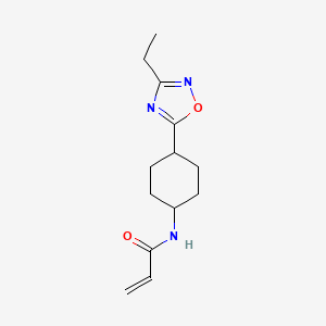 N-[4-(3-ethyl-1,2,4-oxadiazol-5-yl)cyclohexyl]prop-2-enamide