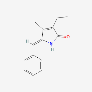 molecular formula C14H15NO B13483314 3-ethyl-4-methyl-5-(phenylmethylidene)-2,5-dihydro-1H-pyrrol-2-one 