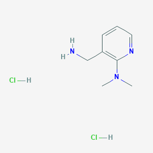 molecular formula C8H15Cl2N3 B13483322 3-(Aminomethyl)-N,N-dimethylpyridin-2-amine dihydrochloride 