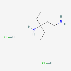 molecular formula C7H20Cl2N2 B13483326 3-Ethylpentane-1,3-diamine dihydrochloride 