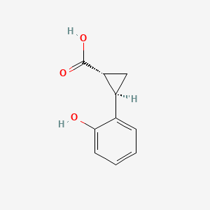 molecular formula C10H10O3 B13483371 rac-(1R,2R)-2-(2-hydroxyphenyl)cyclopropane-1-carboxylic acid 