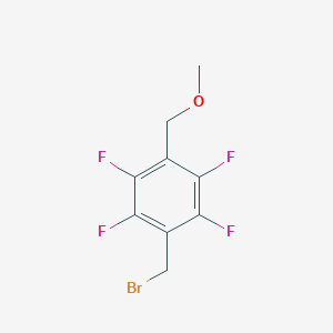 molecular formula C9H7BrF4O B13483377 1-(Bromomethyl)-2,3,5,6-tetrafluoro-4-(methoxymethyl)benzene 