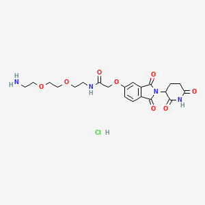 N-{2-[2-(2-aminoethoxy)ethoxy]ethyl}-2-{[2-(2,6-dioxopiperidin-3-yl)-1,3-dioxo-2,3-dihydro-1H-isoindol-5-yl]oxy}acetamide hydrochloride