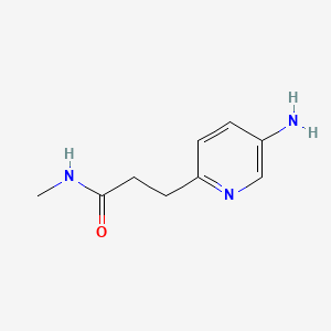 molecular formula C9H13N3O B13483418 3-(5-aminopyridin-2-yl)-N-methylpropanamide 