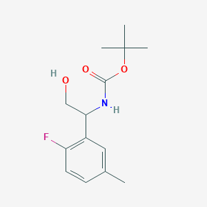 tert-butyl N-[1-(2-fluoro-5-methylphenyl)-2-hydroxyethyl]carbamate