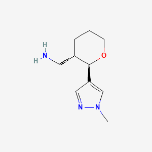 molecular formula C10H17N3O B13483452 Rac-[(2r,3s)-2-(1-methyl-1h-pyrazol-4-yl)oxan-3-yl]methanamine 