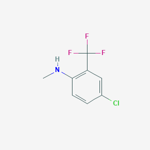 molecular formula C8H7ClF3N B13483490 4-Chloro-N-methyl-2-(trifluoromethyl)aniline 