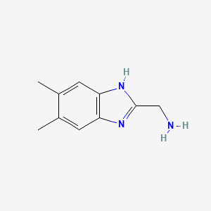 molecular formula C10H13N3 B1348354 (5,6-二甲基-1H-苯并[d]咪唑-2-基)甲胺 CAS No. 89219-03-4