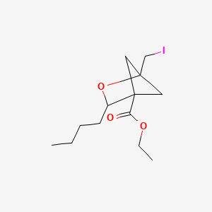 molecular formula C13H21IO3 B13483560 Ethyl 3-butyl-1-(iodomethyl)-2-oxabicyclo[2.1.1]hexane-4-carboxylate 