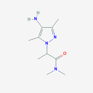 molecular formula C10H18N4O B13483591 2-(4-Amino-3,5-dimethyl-1h-pyrazol-1-yl)-N,N-dimethylpropanamide 