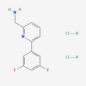 1-[6-(3,5-Difluorophenyl)pyridin-2-yl]methanaminedihydrochloride