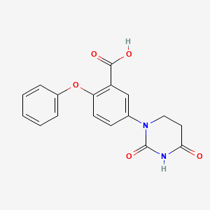 molecular formula C17H14N2O5 B13483616 5-(2,4-Dioxohexahydropyrimidin-1-yl)-2-phenoxy-benzoic acid 