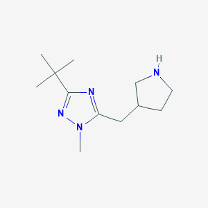 molecular formula C12H22N4 B13483628 3-(Tert-butyl)-1-methyl-5-(pyrrolidin-3-ylmethyl)-1h-1,2,4-triazole 