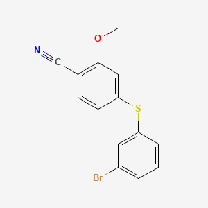 4-[(3-Bromophenyl)sulfanyl]-2-methoxybenzonitrile