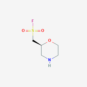 molecular formula C5H10FNO3S B13483654 (S)-Morpholin-2-ylmethanesulfonyl fluoride 