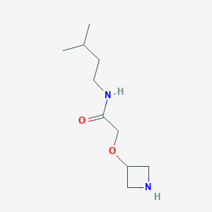 molecular formula C10H20N2O2 B13483655 2-(Azetidin-3-yloxy)-N-isopentylacetamide 