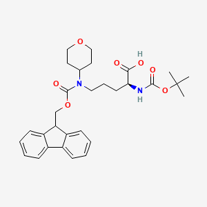 (2S)-2-{[(tert-butoxy)carbonyl]amino}-5-({[(9H-fluoren-9-yl)methoxy]carbonyl}(oxan-4-yl)amino)pentanoic acid