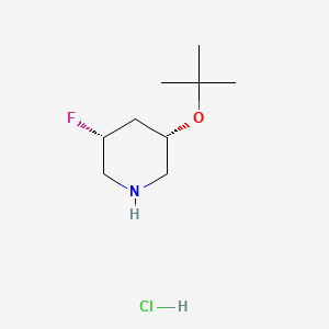 molecular formula C9H19ClFNO B13483699 (3S,5R)-3-(tert-butoxy)-5-fluoropiperidine hydrochloride 