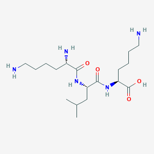 molecular formula C18H37N5O4 B1348374 H-Lys-Leu-Lys-OH 