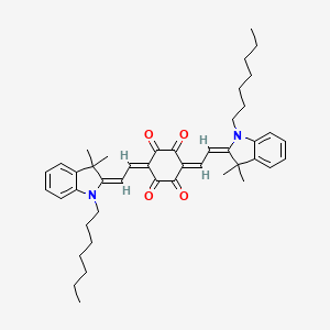 molecular formula C44H54N2O4 B13483746 (3E,6E)-bis({2-[(2E)-1-heptyl-3,3-dimethyl-2,3-dihydro-1H-indol-2-ylidene]ethylidene})cyclohexane-1,2,4,5-tetrone 