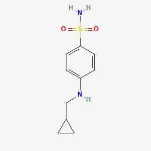 molecular formula C10H14N2O2S B13483749 4-[(Cyclopropylmethyl)amino]benzene-1-sulfonamide 