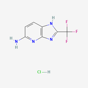 2-(trifluoromethyl)-3H-imidazo[4,5-b]pyridin-5-amine hydrochloride