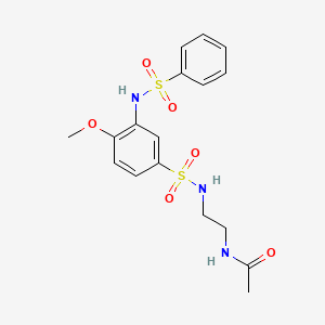 N-[2-(3-benzenesulfonamido-4-methoxybenzenesulfonamido)ethyl]acetamide