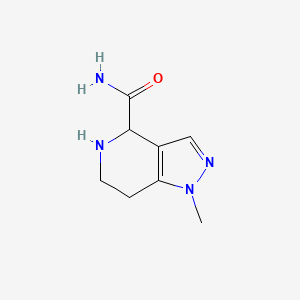 molecular formula C8H12N4O B13483816 1-methyl-1H,4H,5H,6H,7H-pyrazolo[4,3-c]pyridine-4-carboxamide 