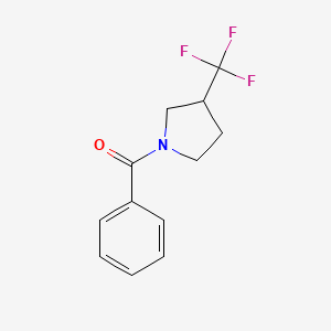 molecular formula C12H12F3NO B13483835 1-Benzoyl-3-(trifluoromethyl)pyrrolidine 