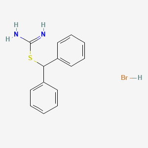 molecular formula C14H15BrN2S B1348384 [(二苯甲基)硫烷基]甲亚胺酰胺氢溴酸盐 CAS No. 90280-15-2