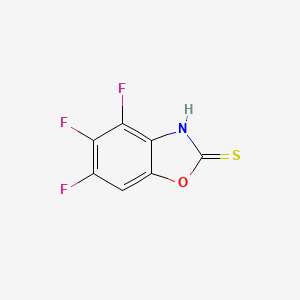 molecular formula C7H2F3NOS B13483853 4,5,6-Trifluoro-1,3-benzoxazole-2-thiol 