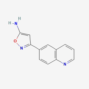 3-(Quinolin-6-yl)-1,2-oxazol-5-amine